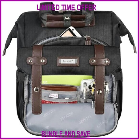 Water Resistant Laptop Backpack with USB Port, 15.6 Inch, 20L Capacity